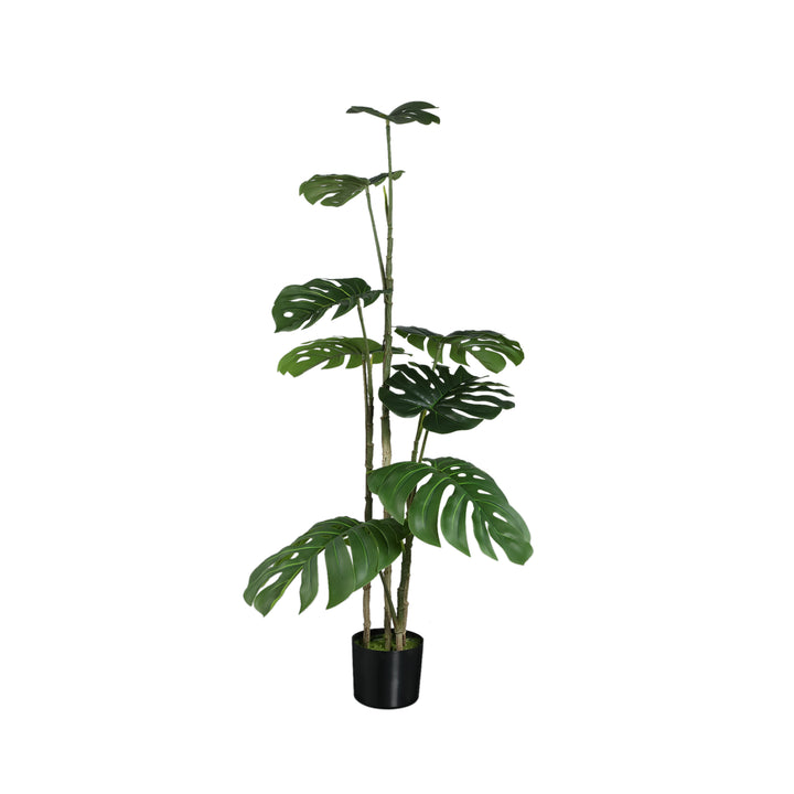 Kunst Monstera Plant 120 cm – Grote Kunstplant Groen – Inclusief Pot