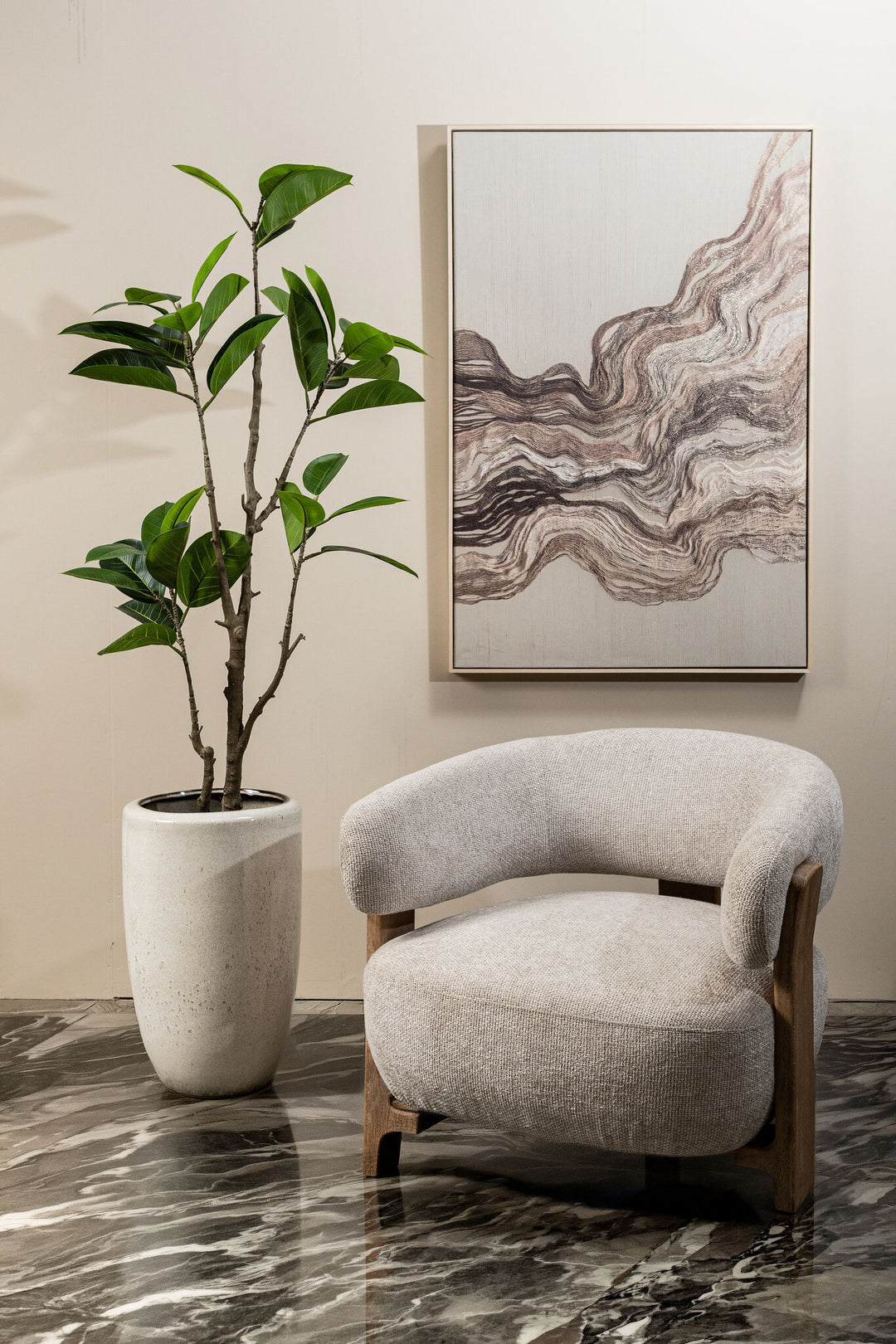 Kunst Ficus 160 cm – Grote Kunstplant – Inclusief Pot