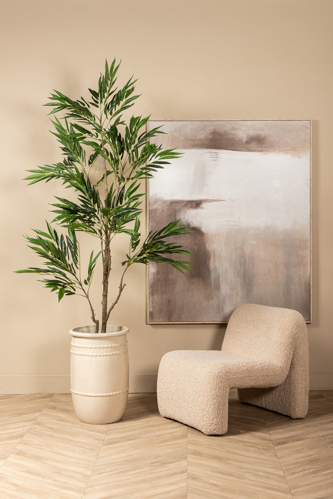 Kunst Ficus Benjamina 185 cm – Grote Kunstplant – Inclusief Pot