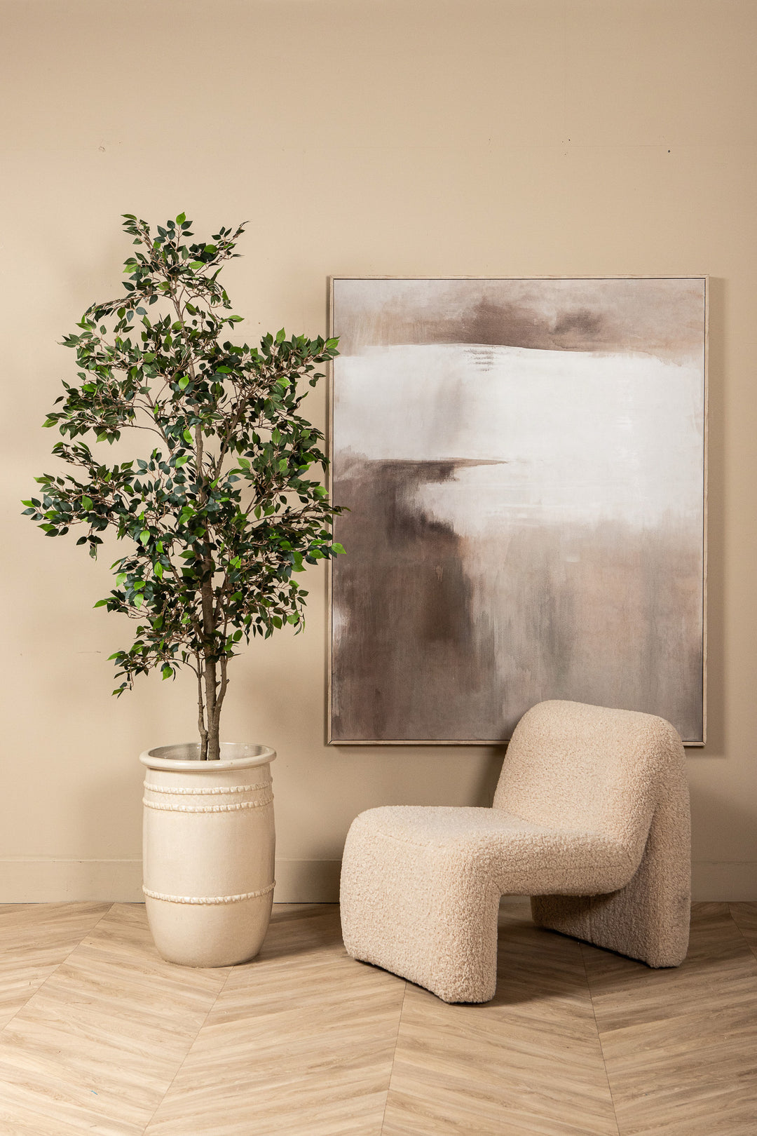 Kunst Ficus Microcarpa 185 cm – Grote Kunstplant – Inclusief Pot