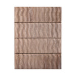 Bronskleurig wandpaneel van hout met golvende strepen 90x120 cm
