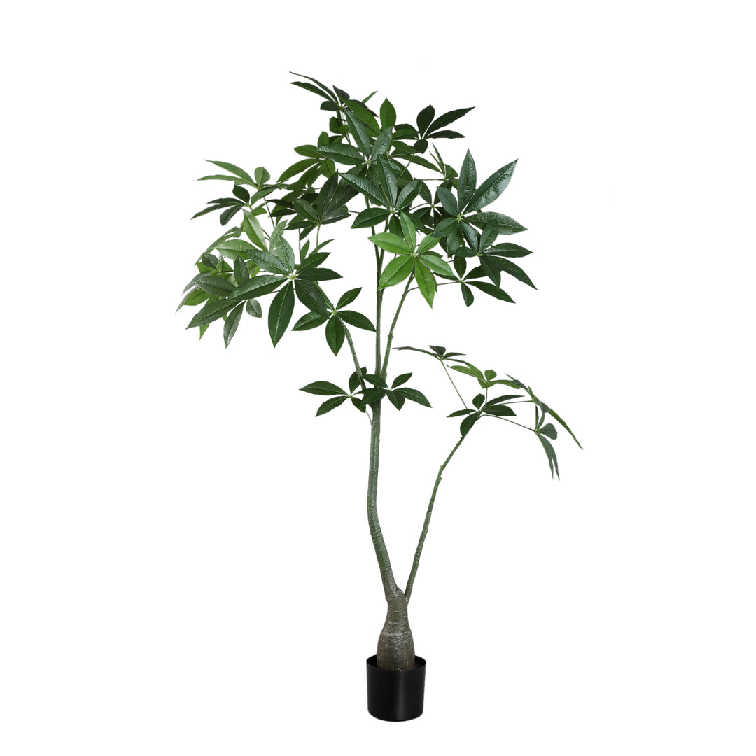 Kunst Pachira Plant 150 cm – Grote Kunstplant – Inclusief Pot