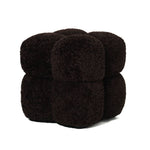 Poef Teddy Bruin stof hout