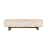 PTMD Hair Teddy Bankje Beige beige stof hout