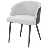 Eetkamerstoel stof met houten rug – PTMD Bosca