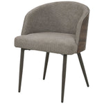Eetkamerstoel stof taupe met houten rugschaal – PTMD Bosca