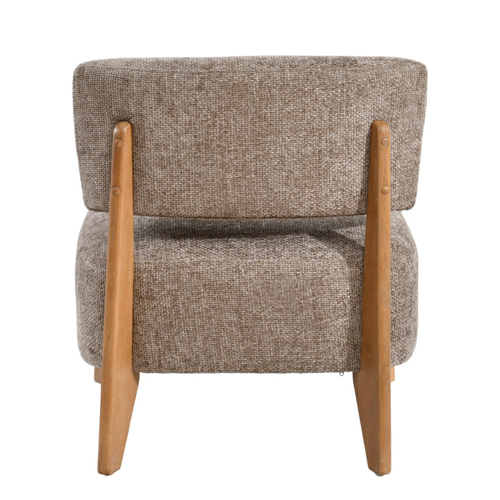 Vale Fauteuil – Moderne Stoffen Fauteuil met Rubberwood Poten Taupe
