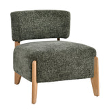 Vale Fauteuil – Moderne Stoffen Fauteuil met Rubberwood Poten Groen