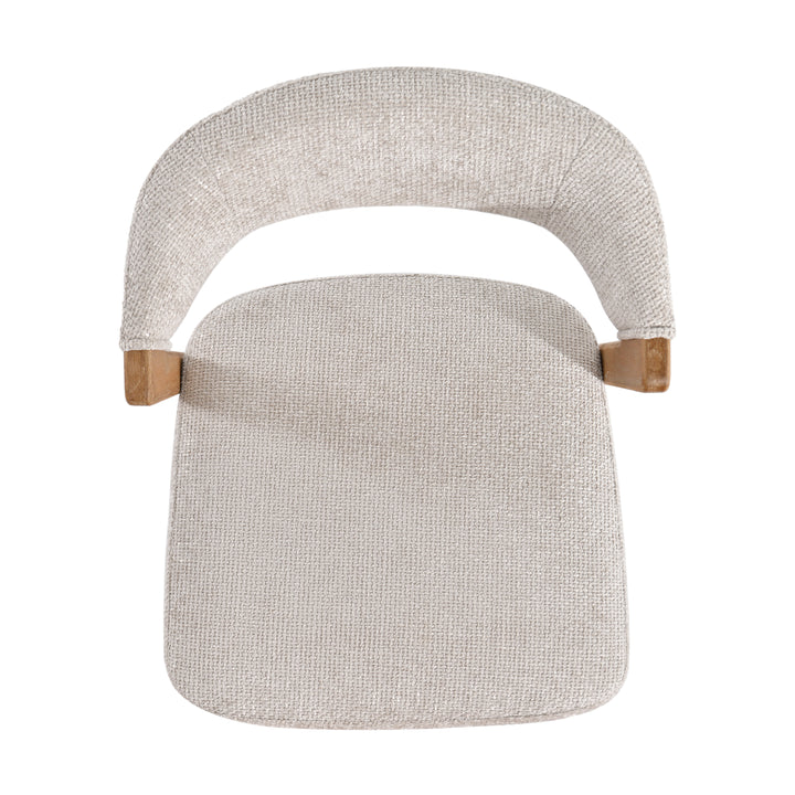 Kael Eetkamerstoel – Stoffen Stoel met Rubberwood Poten Taupe