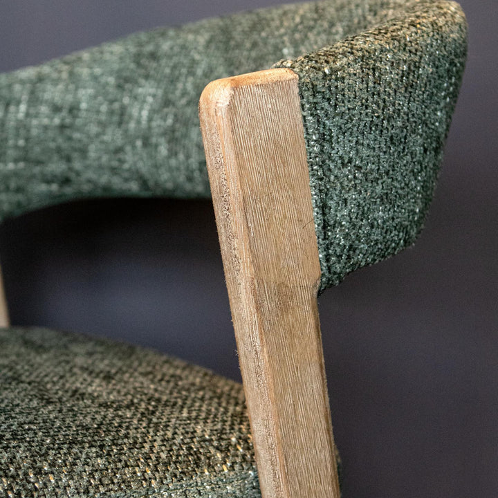 Kael Eetkamerstoel – Stoffen Stoel met Rubberwood Poten Taupe