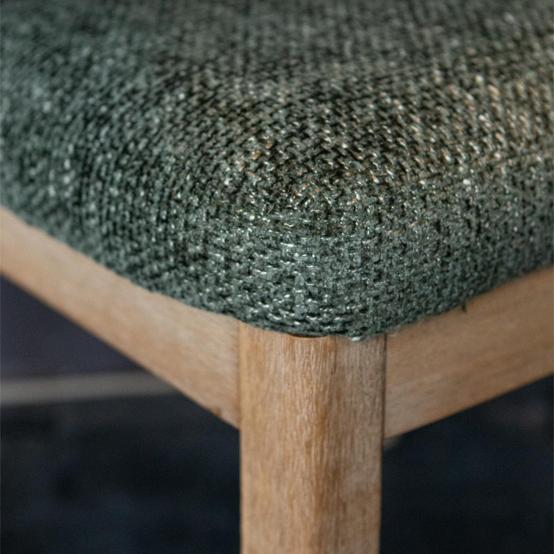 Kael Eetkamerstoel – Stoffen Stoel met Rubberwood Poten Taupe