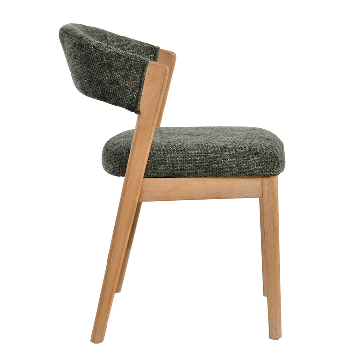 Kael Eetkamerstoel – Stoffen Stoel met Rubberwood Poten Taupe