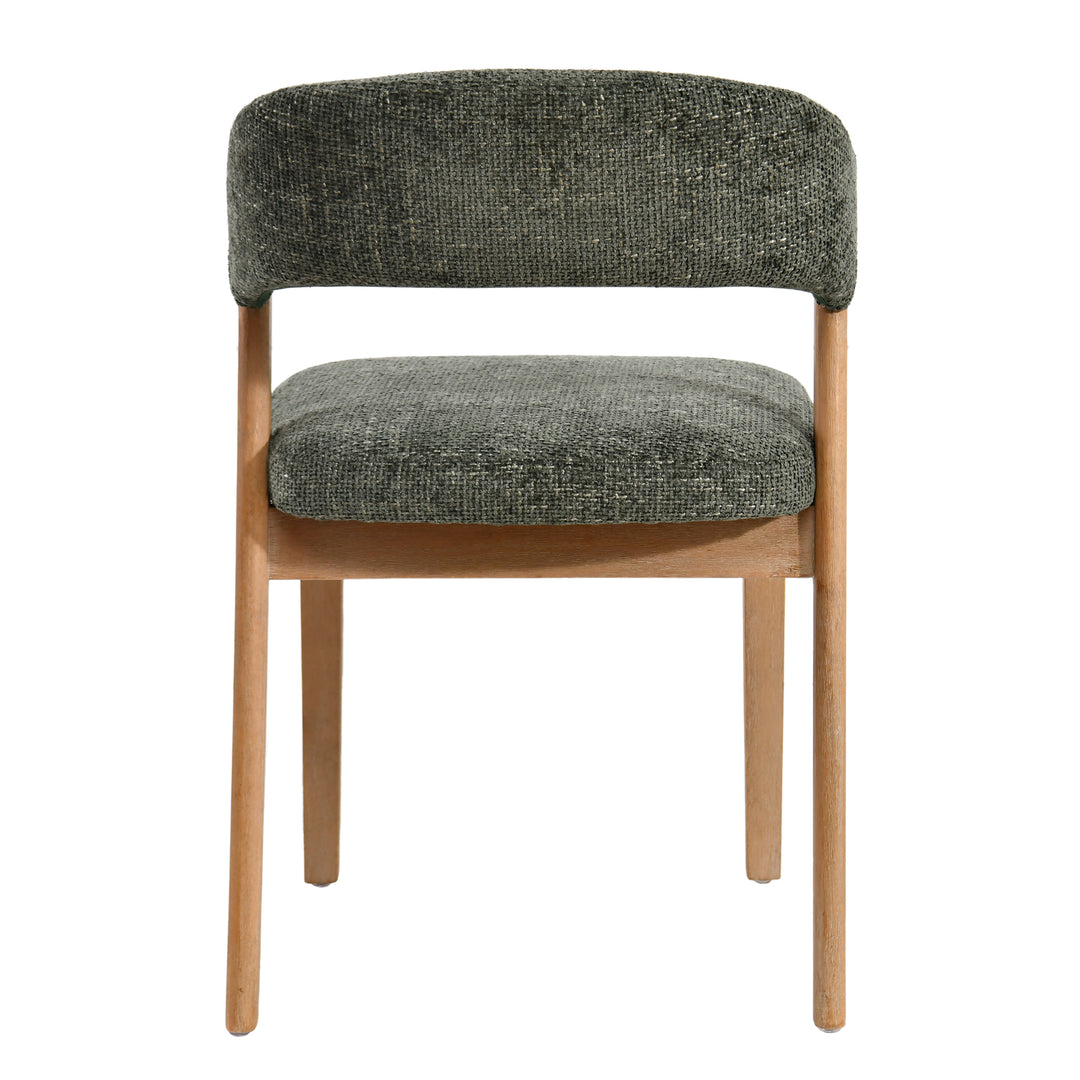 Kael Eetkamerstoel – Stoffen Stoel met Rubberwood Poten Taupe