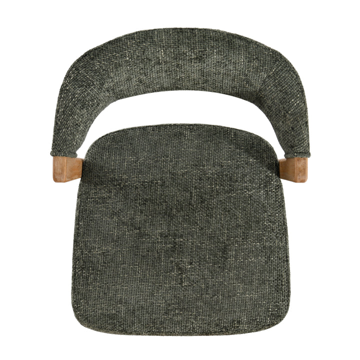 Kael Eetkamerstoel – Stoffen Stoel met Rubberwood Poten Taupe