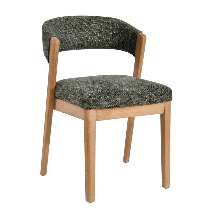 Kael Eetkamerstoel – Stoffen Stoel met Rubberwood Poten Taupe