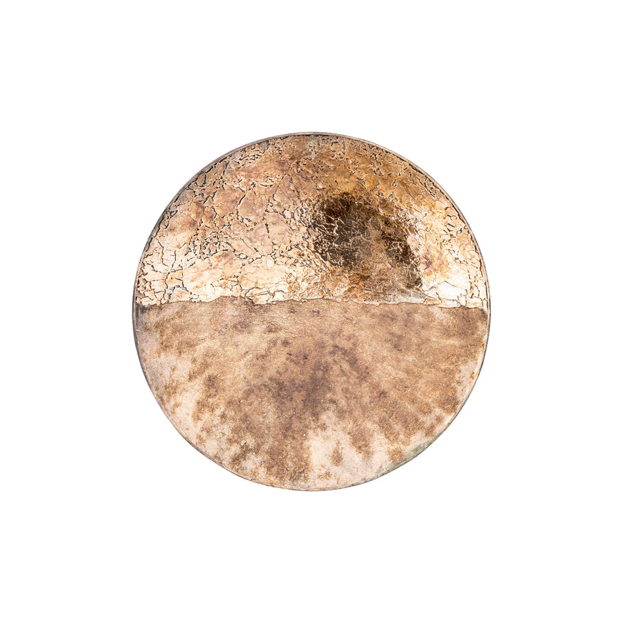 PTMD Jule Wandpaneel Goud Rond – Handgemaakt Glas & Metaal