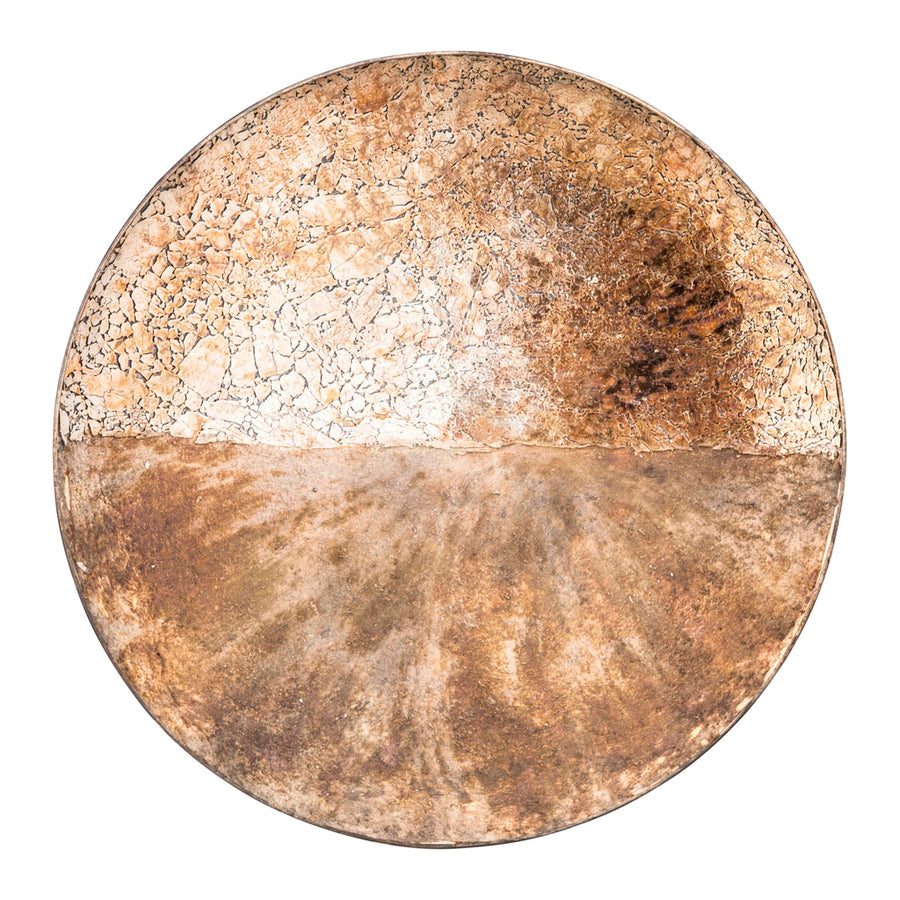 PTMD Jule Wandpaneel Goud Rond – Handgemaakt Glas & Metaal