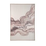 PTMD Kirti Wandpaneel Zand – Canvas met Textiel in Lijst