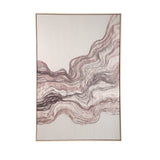 PTMD Kirti Wandpaneel Zand – Canvas met Textiel in Lijst