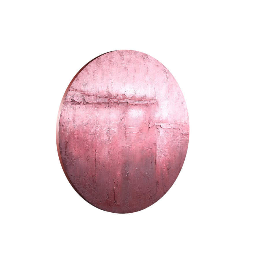 PTMD Cobey Wandpaneel Bordeaux Rond – Handgeschilderd Canvas