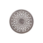 Rond Wandpaneel Donkergrijs Houtsnijwerk 60 cm – Vane XS