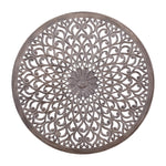 Rond Wandpaneel Donkergrijs Houtsnijwerk 120 cm – Vane M