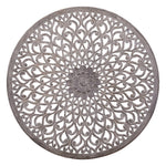Rond Wandpaneel Donkergrijs Houtsnijwerk 150 cm – Vane L