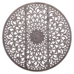 Rond Wandpaneel Donkergrijs Houtsnijwerk 180 cm – Vane XL