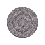 Rond wandpaneel houtsnijwerk Ø60–120 cm – PTMD Zoelle Donkergrijs