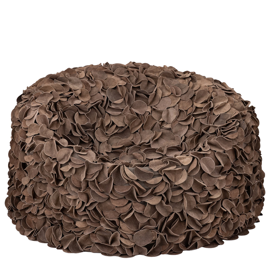 PTMD Nevo Suède Leren Beanbag – 100×60 cm | Cream of Taupe