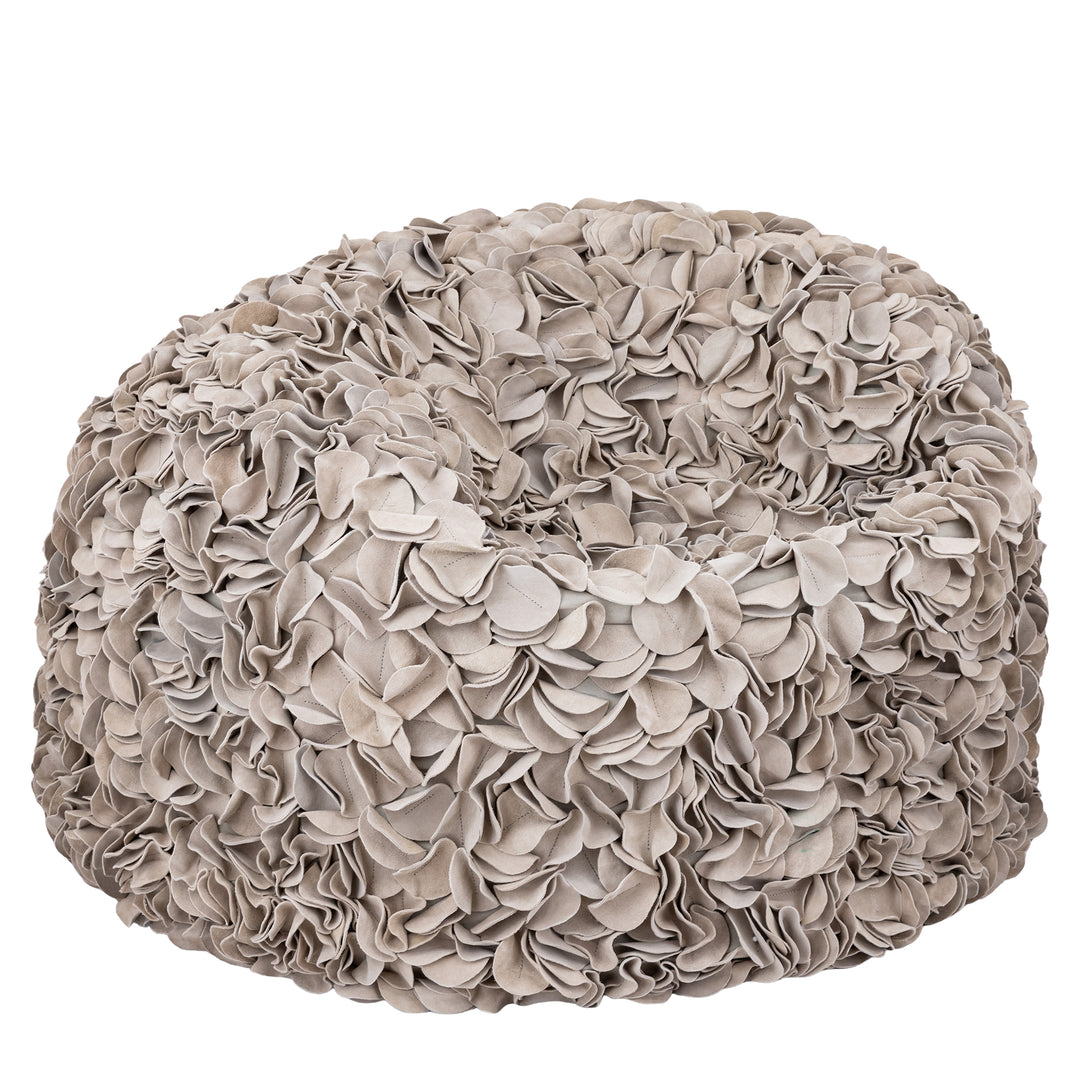 PTMD Nevo Suède Leren Beanbag – 100×60 cm | Cream of Taupe