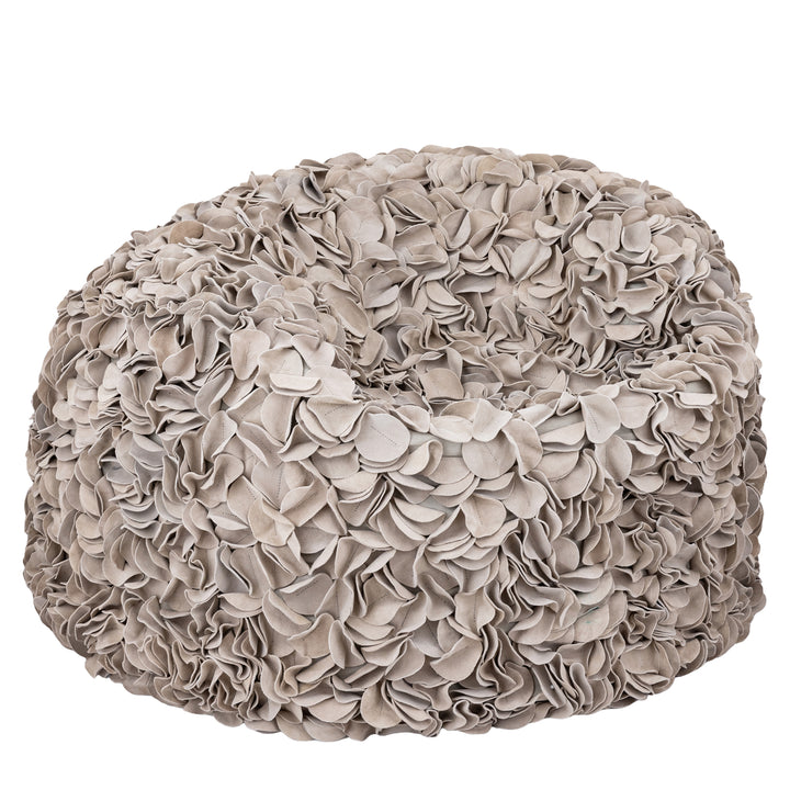 PTMD Nevo Suède Leren Beanbag – 100×60 cm | Cream of Taupe