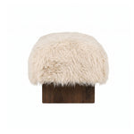 PTMD Hair Teddy Bankje Beige -| Zachte Design Bank met Houten Poten