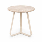 PTMD Kae marmeren tafel rond beige ø40 x 56 cm