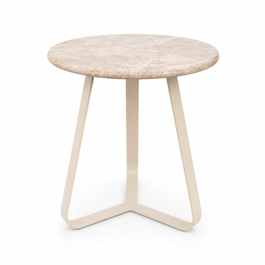 PTMD Kae marmeren tafel rond beige ø40 x 56 cm