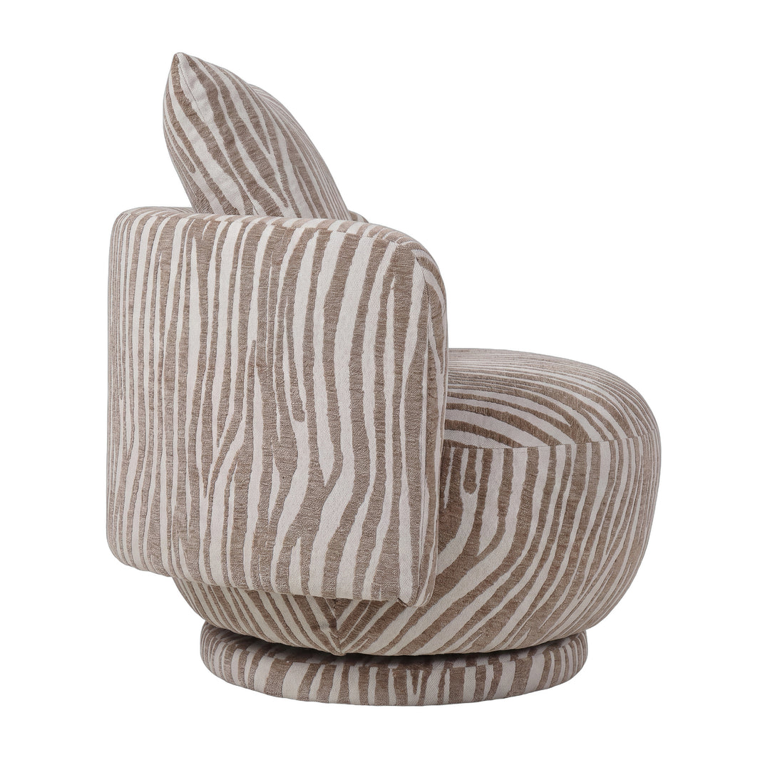 PTMD Elin Draaifauteuil Zebra Beige
