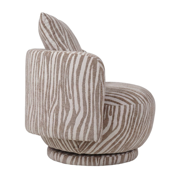 PTMD Elin Draaifauteuil Zebra Beige