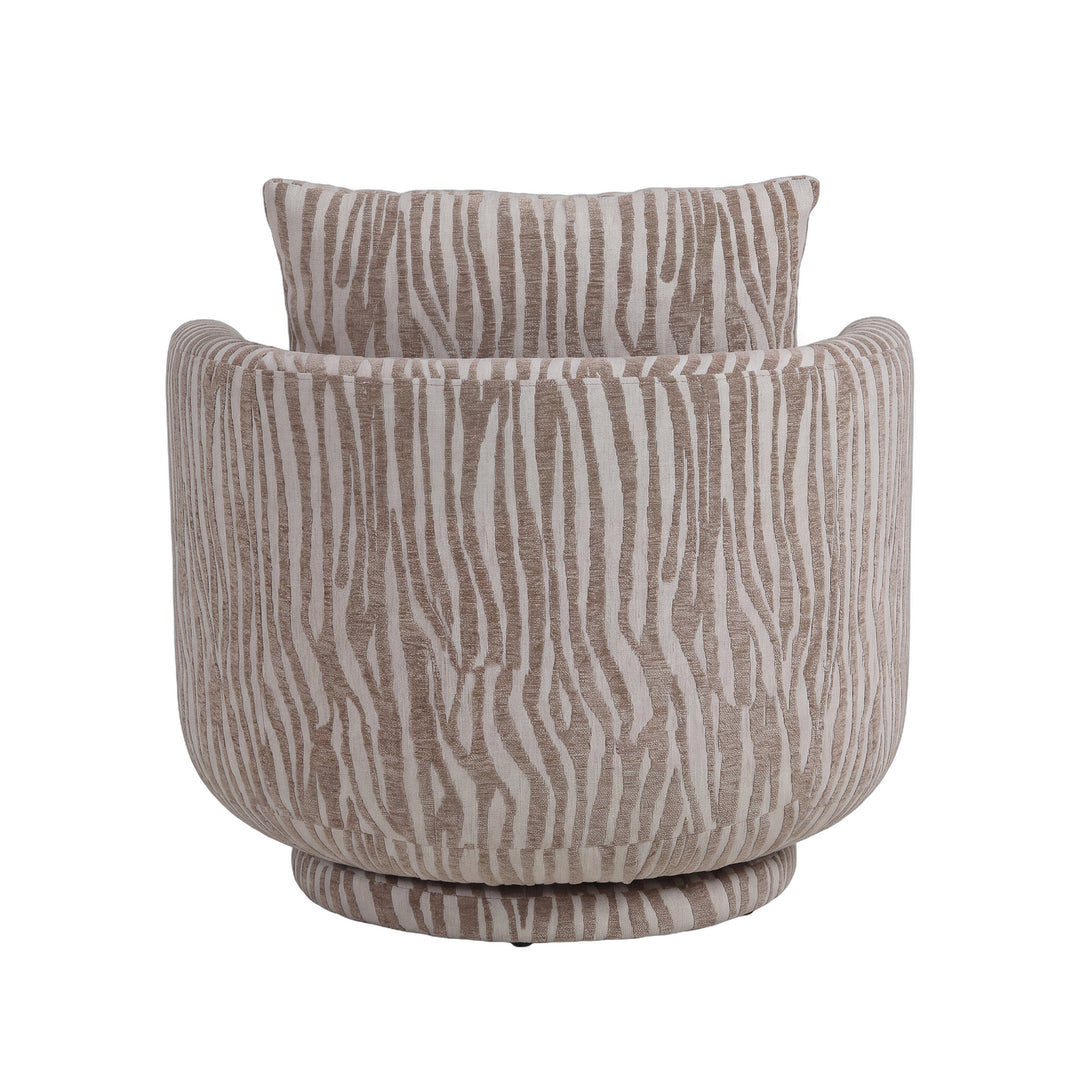PTMD Elin Draaifauteuil Zebra Beige