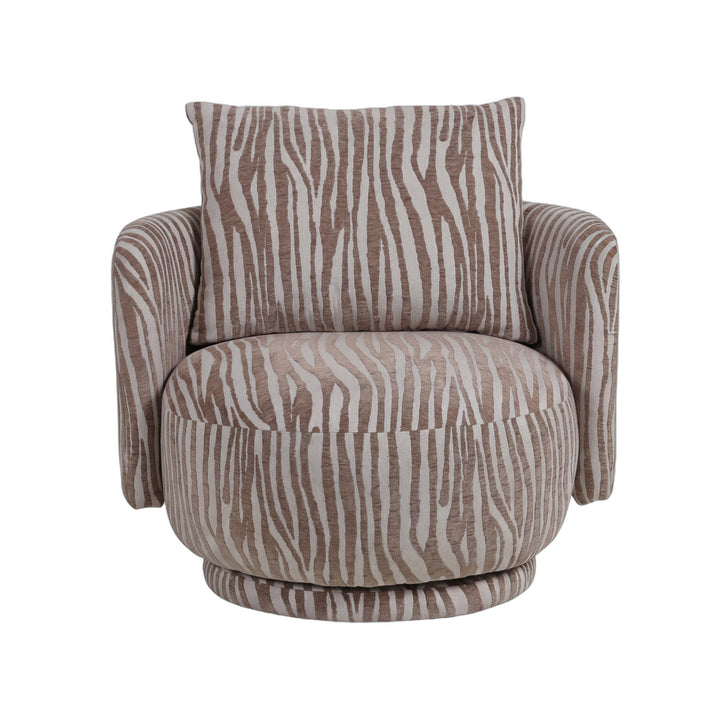 PTMD Elin Draaifauteuil Zebra Beige