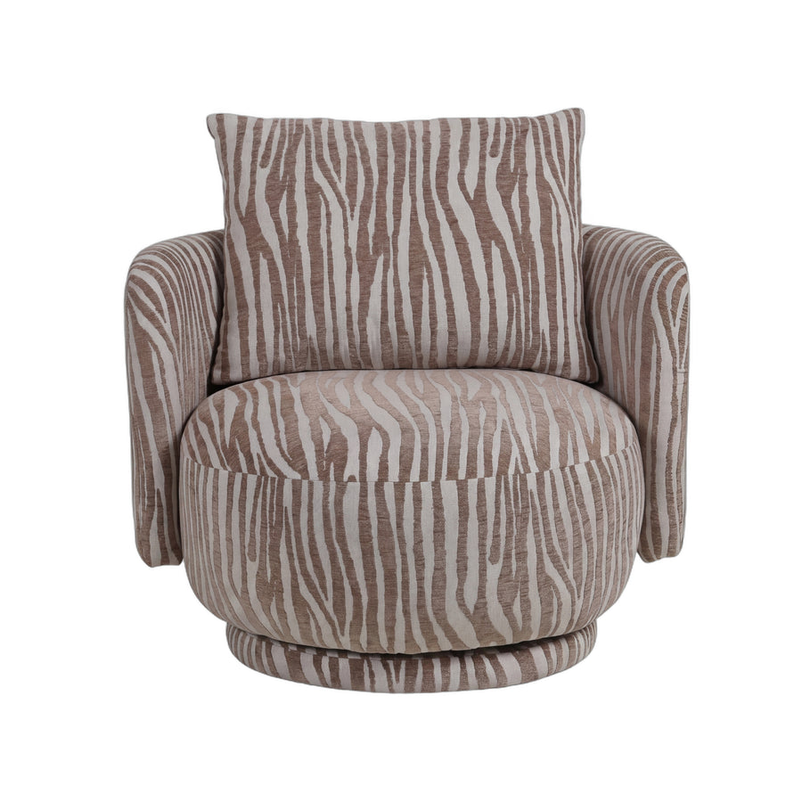 PTMD Elin Draaifauteuil Zebra Beige