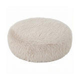 PTMD Pilo Beige Harige Ronde Pouf L – ø88 cm