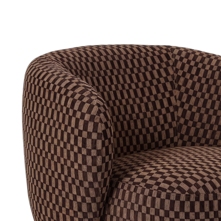 PTMD Aphrodite Draaifauteuil Donkerbruin