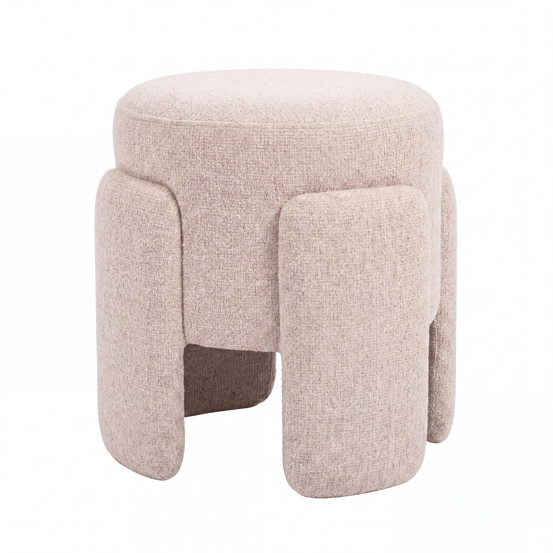 PTMD Pico Crème Ronde Pouf – ø46 cm | Opulence Stof