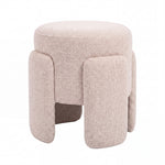 PTMD Pico Crème Ronde Pouf – ø46 cm | Opulence Stof