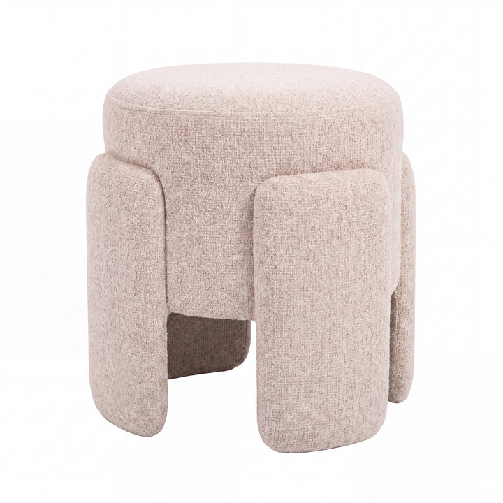 PTMD Pico Crème Ronde Pouf – ø46 cm | Opulence Stof