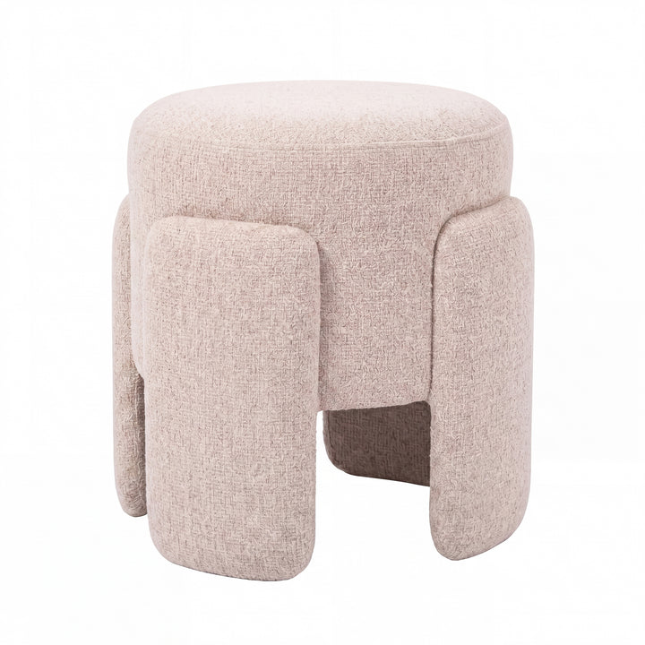 PTMD Pico Crème Ronde Pouf – ø46 cm | Opulence Stof