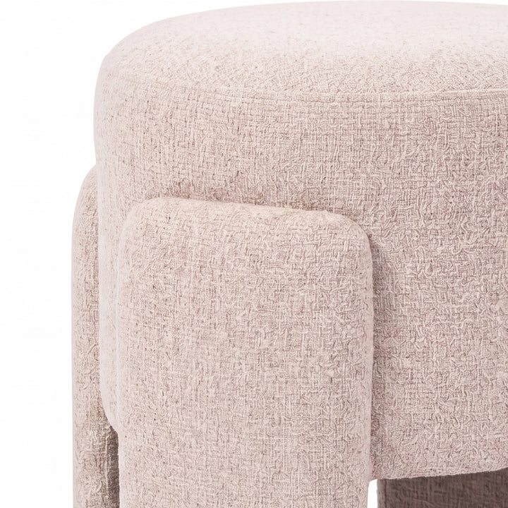 PTMD Pico Crème Ronde Pouf – ø46 cm | Opulence Stof