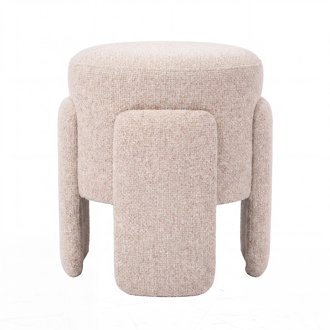 PTMD Pico Crème Ronde Pouf – ø46 cm | Opulence Stof