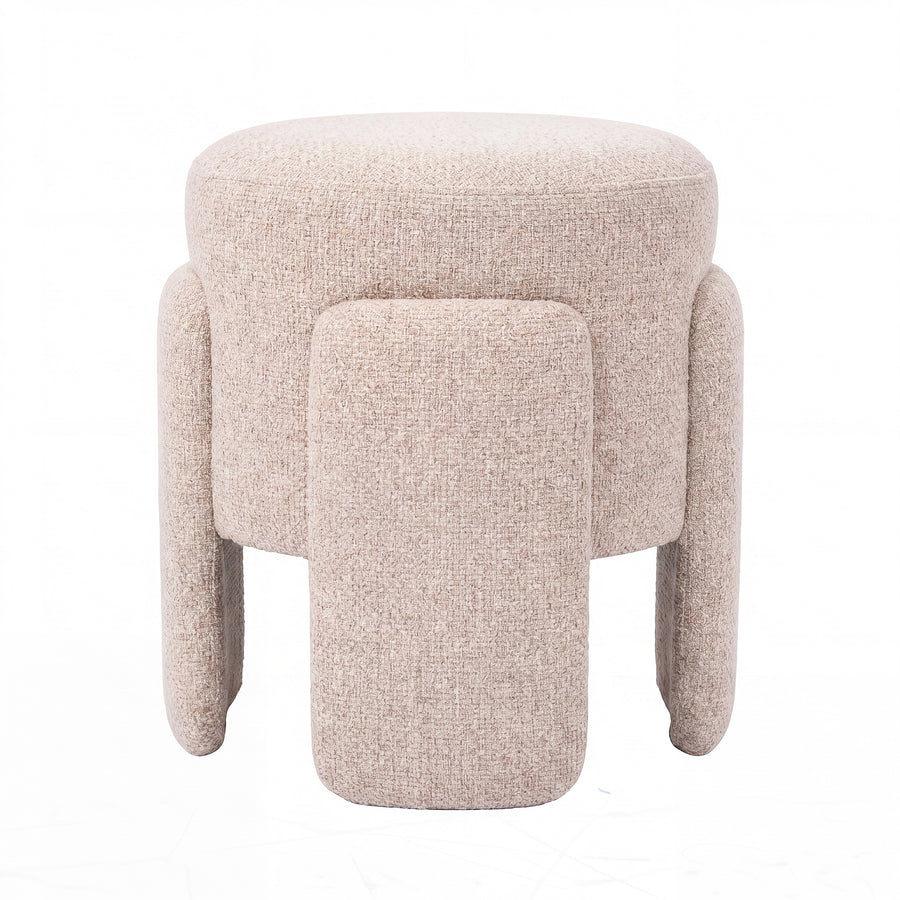 PTMD Pico Crème Ronde Pouf – ø46 cm | Opulence Stof