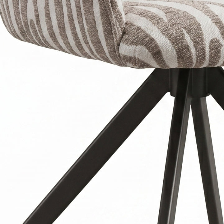 PTMD Leander Eetkamerstoel Zebra Beige (Set van 2)